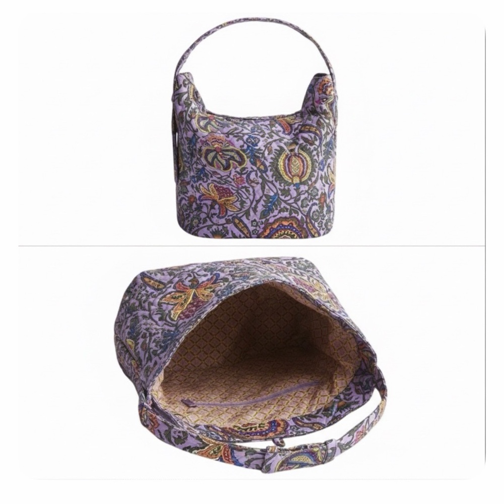 Vera Bradley Astoria Shoulder Bag in Lavender, Blue & Yellow Marrakesh Print NWT